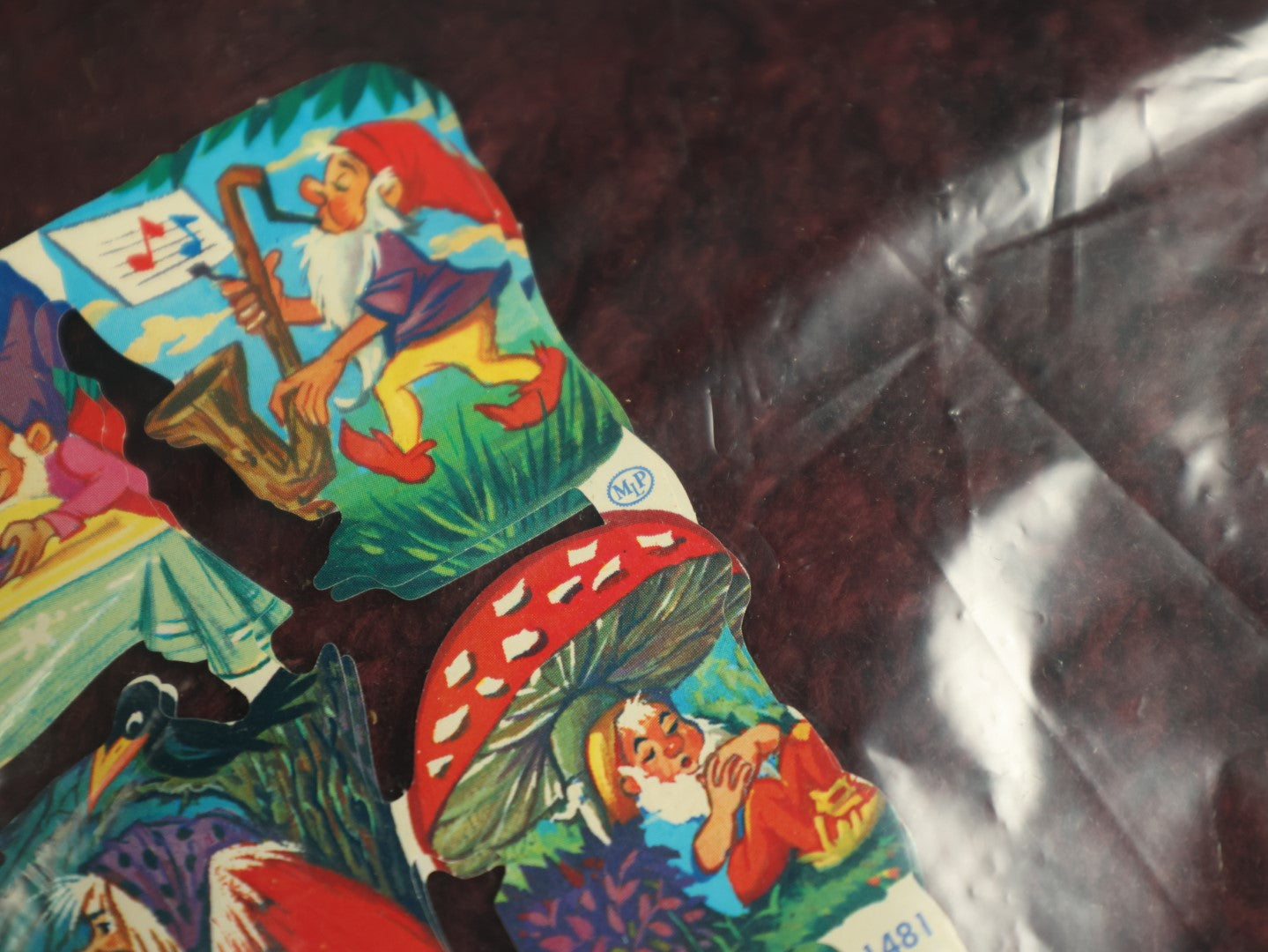Lot 058 - Grouping Of Four Uncut Die Cut Scrapbooking Paper Sheets, Depicting Various Fairy Tales Including Snow White And More, Printed In Germany
