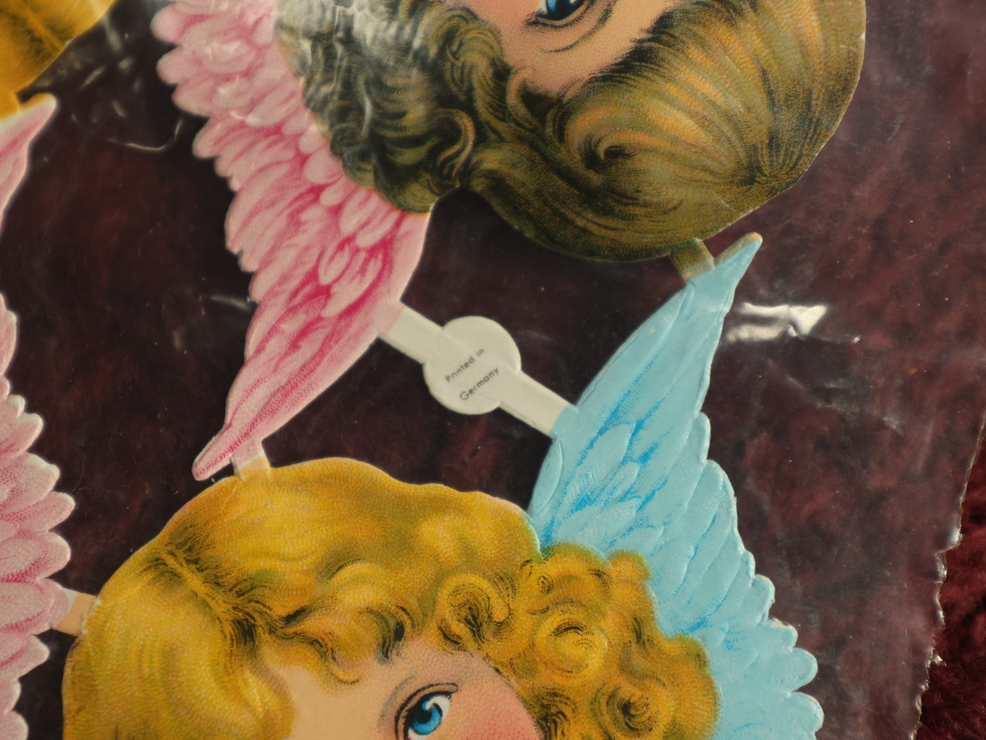 Lot 059 - Pair Of Uncut Die Cut Scrapbooking Paper Sheets Depicting Angels, Cupid, Printed In Germany, 1209 And 1030
