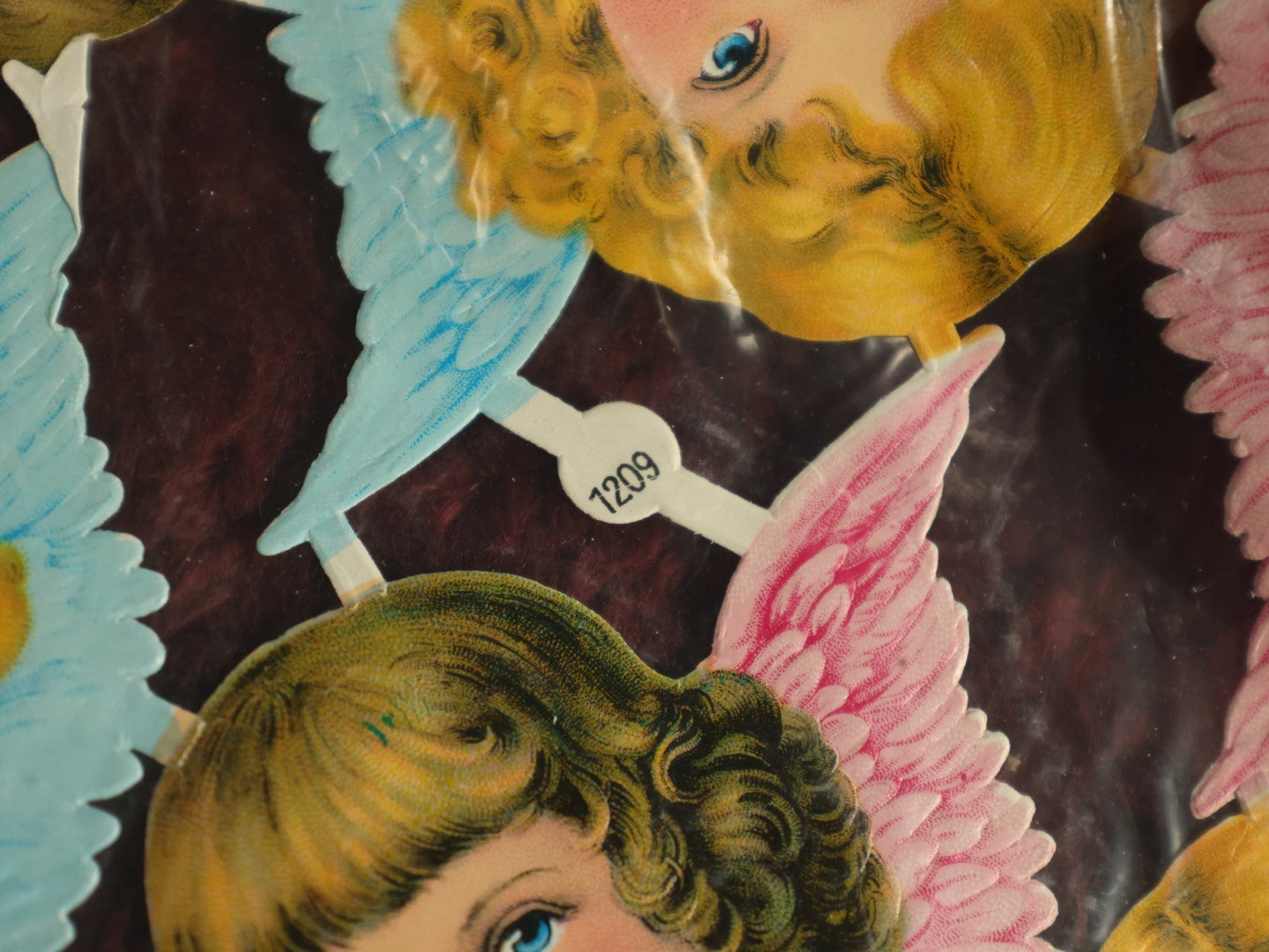 Lot 059 - Pair Of Uncut Die Cut Scrapbooking Paper Sheets Depicting Angels, Cupid, Printed In Germany, 1209 And 1030