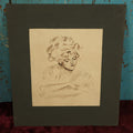 Lot 076 - Single Hand Drawn Pen And Ink Drawing Of Beautiful Woman, Signed G.T. Young, 1910