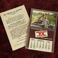 Lot 083 - Single Ephemera Piece, Wrigley's P.K. Chewing Sweet Gum Advertising Calendar For 1923, Starts On April Month, With Note Sheet