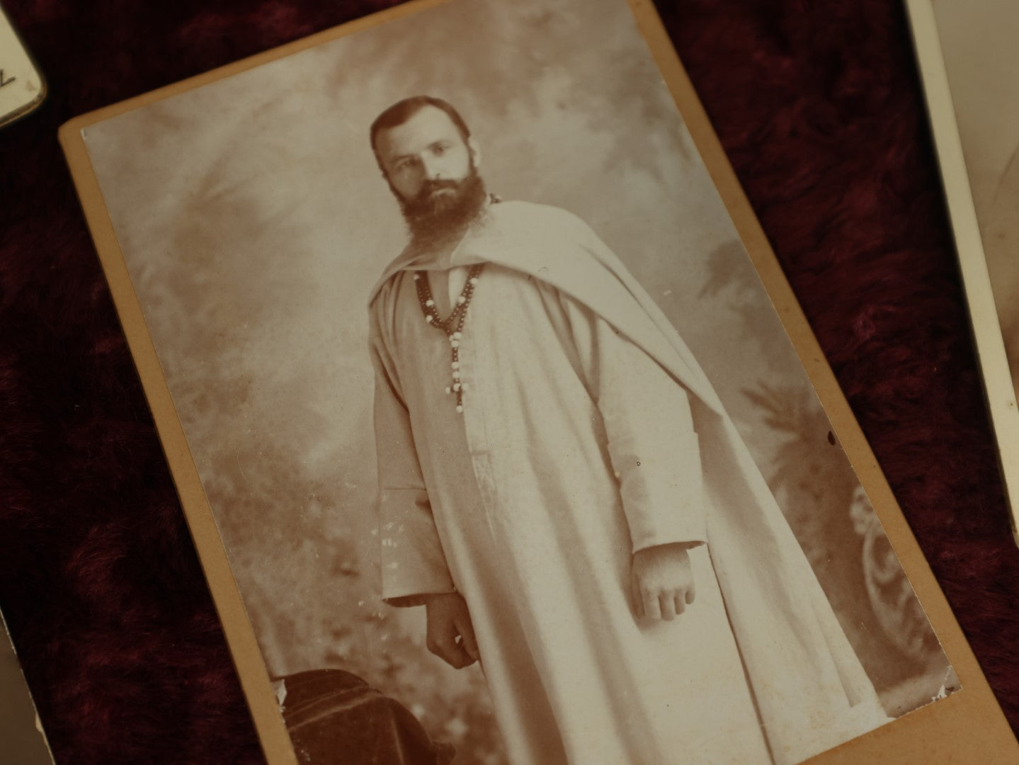 Lot 101 - Grouping Of Twelve Antique Cabinet Cards And Other Photos Of Priests, Popes, Church, And Nun