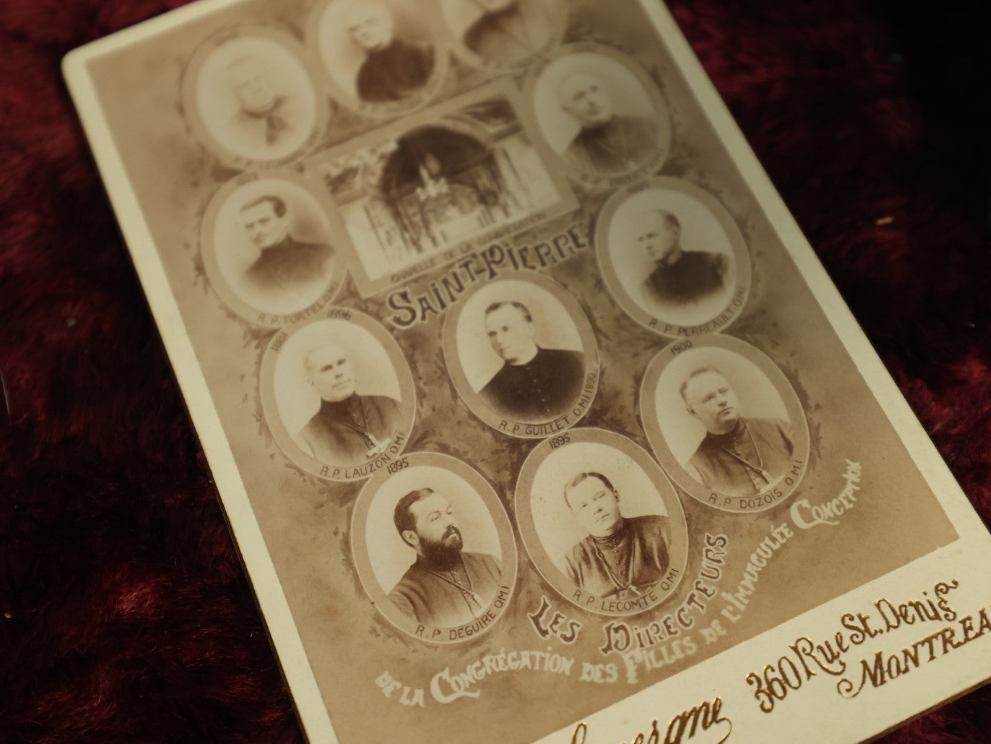 Lot 101 - Grouping Of Twelve Antique Cabinet Cards And Other Photos Of Priests, Popes, Church, And Nun