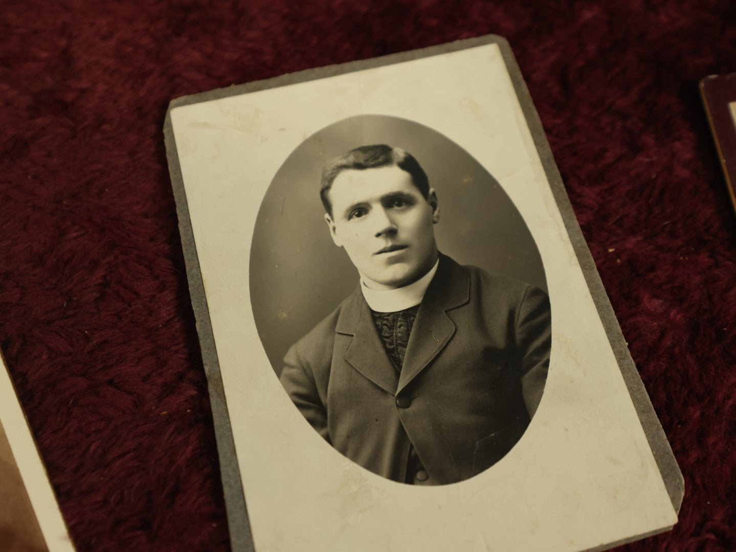 Lot 101 - Grouping Of Twelve Antique Cabinet Cards And Other Photos Of Priests, Popes, Church, And Nun