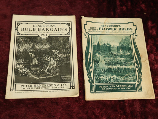 Lot 125 - Pair Of Ephemera Booklets, Henderson's Flower Bulbs, Circa 1930s, Peter Henderson & Co.