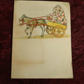 Lot 133 - Single Ephemera Scrap, Clown Riding On Cart Pulled By Donkey