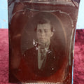 Lot 137 - Approximately Full Plate Tintype Photograph Copy Of An Earlier Daguerreotype Or Ambrotype Of A Young Man