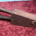 Lot 044 - Antique Folk Art Carved Wood Hand Held Lemon Press Squeezer, Note Indicates It Was Made By Ebenezer Swift, Father Of Uncle Raymond Swift, Of Vermont, Per Ancestry