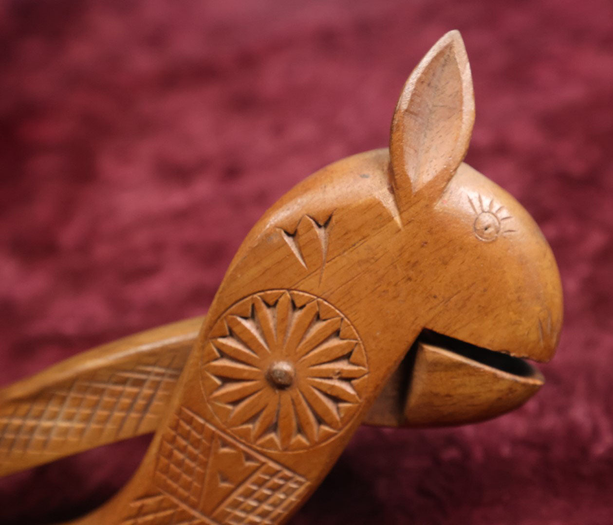 Lot 046 - Vintage Folk Art Carved Wood Squirrel Nut Cracker