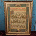 Lot 049 - Antique "Eulogy Of The Doctor" Lithographed Poem By Robert Louis Stevenson, With Skull And Other Motifs