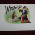 Lot 114 - Antique Large Size Wizard Embossed Cigar Box Label, Wizard Casting Spell With Black Cat, New Old Stock N.O.S.