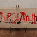 Lot 189 - Antique Embroidered Paper Punch Piece, "Love One Another," Note Bend At Center