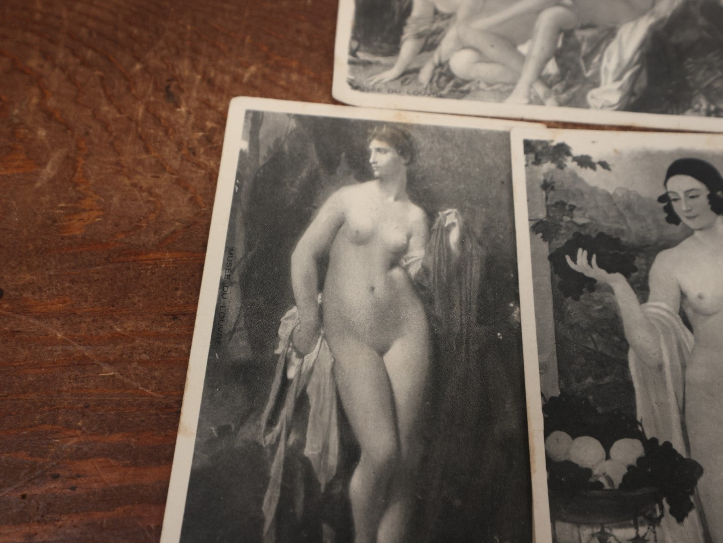 Lot 149 - Grouping Of Ten Vintage Nude Art Painting Ephemera Paper Scraps, From European Museums, Salon De Paris, Louvre, Etc., Blank On Back (Not Postcards)