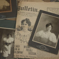 Lot 037 - Archive Collection Of Antique Cabinet Card And Boarded Photographs Of Actress May Gooch, Including Newspaper Write-Up, Fifteen Pieces