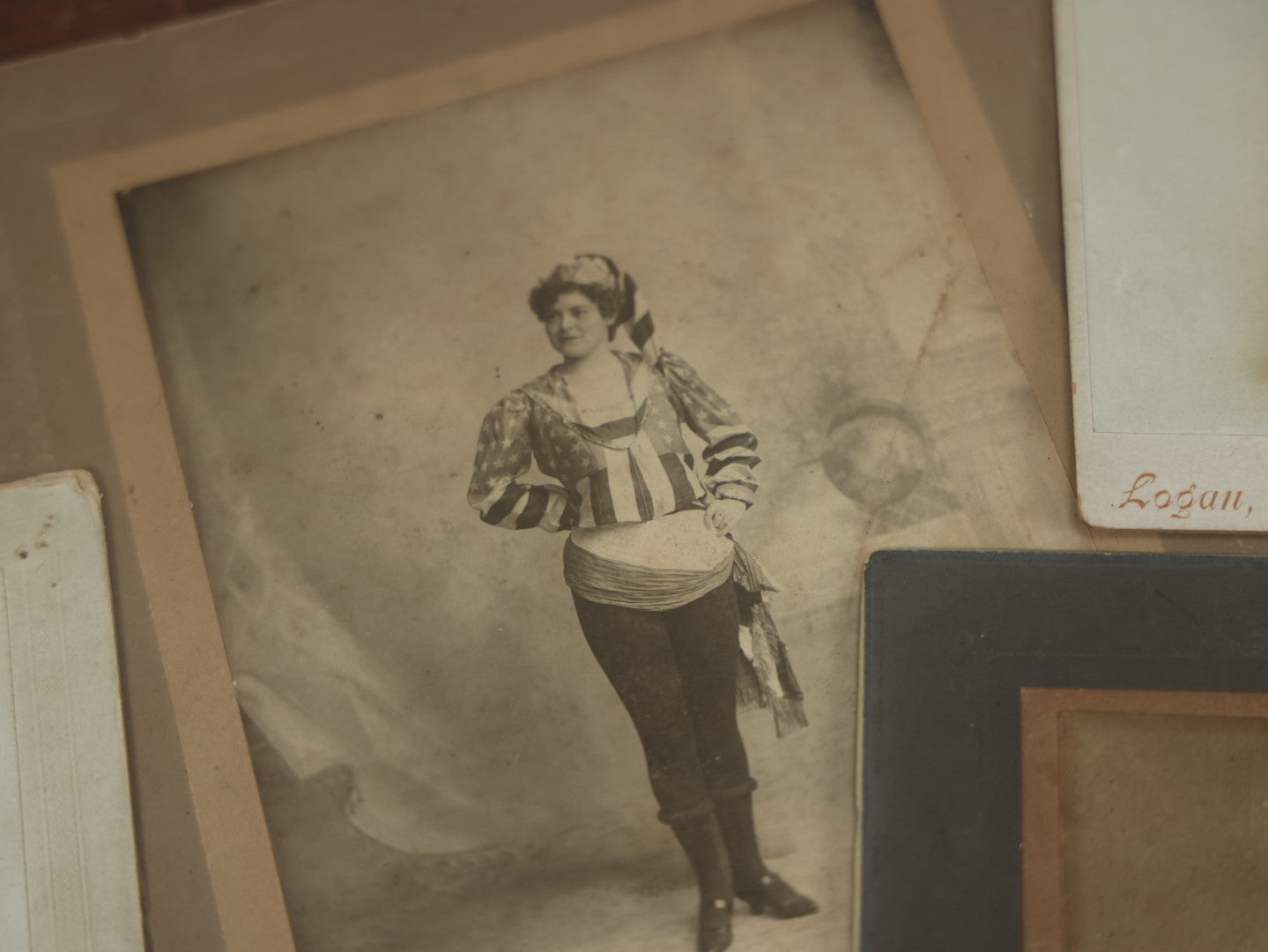 Lot 037 - Archive Collection Of Antique Cabinet Card And Boarded Photographs Of Actress May Gooch, Including Newspaper Write-Up, Fifteen Pieces