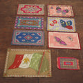 Lot 067 - Grouping Of Eight Antique Tobacco Felts Including Mexican Flag, Butterflies, Patterns, Varying Sizes