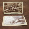 Lot 083 - Pair Of Large Size Antique Cabinet Card Photographs Of Men And Women In The Woods