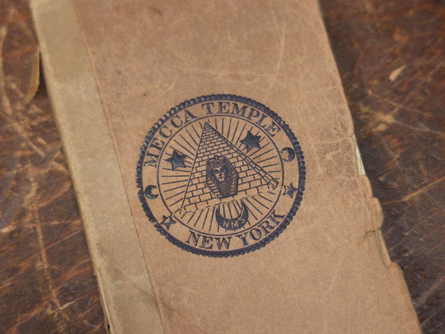Lot 094 - Antique Ancient Arabic Order Of The Nobles Of The Mystic Shrine, Mecca Temple, New York, New York, Masonic Register Booklet, 1914