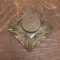 Lot 019 - Antique Cut Glass Inkwell With Brass Cherub Lift Off Lid, Note Various Chipping