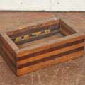 Lot 082 - Antique Folk Made Small Size Box With Multiple Types Of Wood, Parts Of Crates, Two Tone