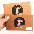 Lot 011 - Pair Of Antique Hand Colored Magic Lantern Slides, Dancing Skeleton And Woman, Combine To Make One Image, Dissolving Views, Biblical Proverb, By Mcintosh Battery & Optical Co., Chicago