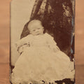 Lot 025 - Antique Hidden Mother Tintype Photograph Of A Baby Being Held By A Mother In A Veil, Arm Visible