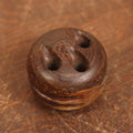 Lot 055 - Antique Deadeye, Nautical Sailing Ship's Rigging Device, Carved Wood, Lignum Vitae