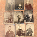 Lot 087 - Grouping Of Nine Antique Tintype Photographs Of Children, Women, And Men