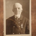 Lot 091 - Antique Cabinet Card Photo Of Man With Military Medal, Likely Grand Army Of The Republic, Possible Civil War Veteran, Early 20th Century