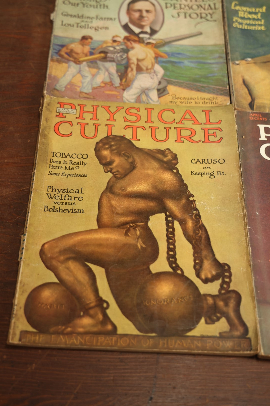 Lot 088 - Grouping Of Four Antique "Phyiscal Culture" Sports And Athletics Magazines, 1918 Through 1923 