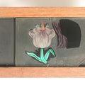 Lot 040 - Antique Hand Painted Animated Magic Lantern Motion Slide, Fairy Flower Lady Blooming Out Of Flower