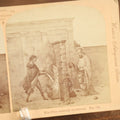 Lot 099 - Single Antique Stereo Card, "The Fire Secretly Sustained," Satan Pouring Fuel On Fire, Fighting With Jesus, Copyright F.G. Weller, 1877