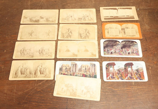Lot 101 - Grouping Of Thirteen Antique Religious Stereo Cards, By F.G. Weller And Others, Late 19th Century