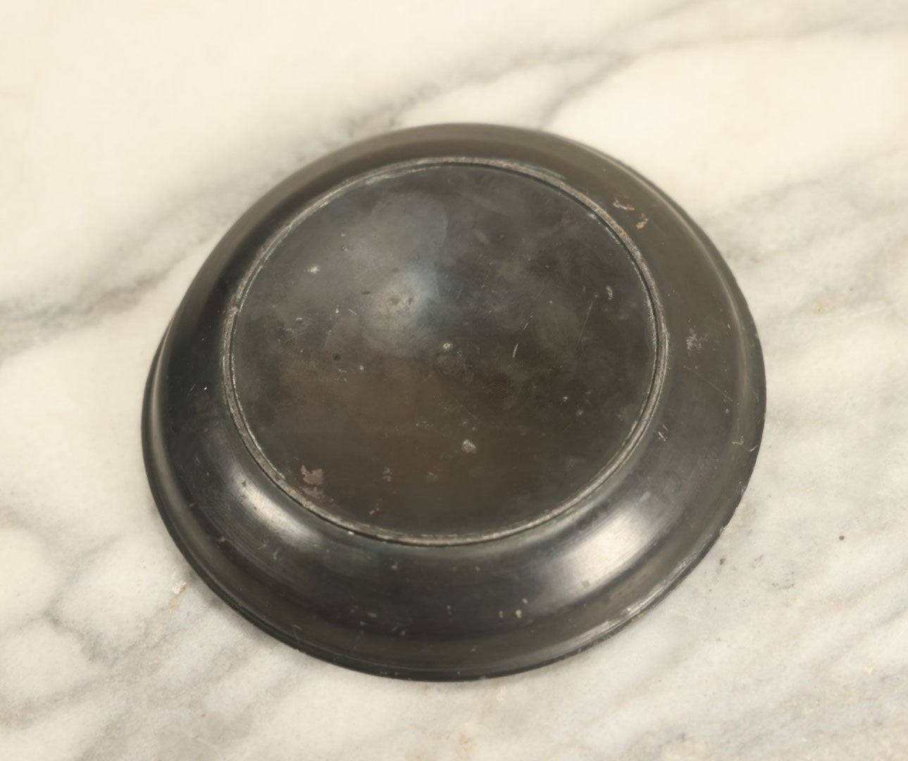 Lot 005 - Vintage Cast Bronze Metal Spider And Spiderweb Trinket Coin Dish, Spider Has Upside Down Cross On Back, Unmarked