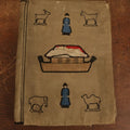 Lot 025 - Antique Cloth Scrapbook With Folk Art Noah's Ark Embroidered Cover, Containing Many Scraps And Images