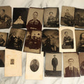Lot 092 - Grouping Of Antique Tintype Portrait Photographs Of Men, Women, And Children, Including Some With Multiple People, Varying Conditions