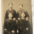 Lot 103 - Single Antique Tintype Photograph, Four Men, One Man With Grinning Smile, Large Ears