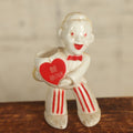 Lot 109 - Vintage Valentines Day "Be Mine" Smiling Man Candy Container Toy, By Rosbro Plastics, Providence, Rhode Island, Unmarked