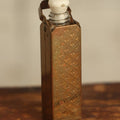 Lot 110 - Vintage Glass Scent Vial With Rubber Stopper In Small Brass Caddy