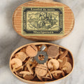 Lot 049 - Antique Box Full Of Mini Floating Night Light Candles, Lumini Da Notte, With Paper Label, Made In Germany, Note Wear To Box