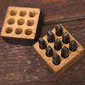 Lot 027 - Vintage Metal Punch 1/4" Number Set, Complete With 0, In Custom Box, Note 6 And 9 Use Same Punch