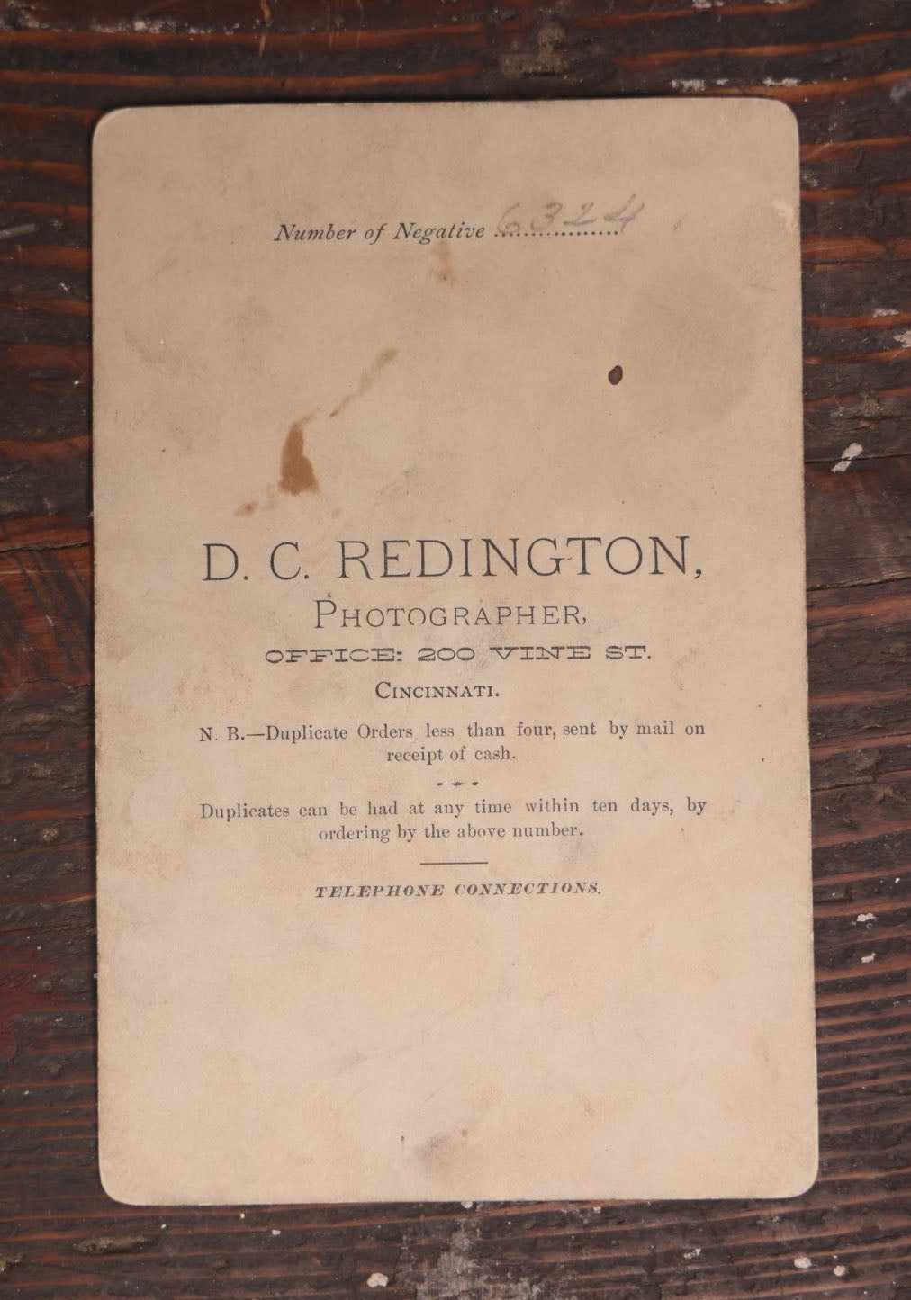 Lot 056 - Antique Cabinet Card Occupational Photo Of Storefront, Mrs. J. Agger Millinery, With Workers, Cincinnati, Ohio, Note Ink Stains, D.C. Redington, Photographer