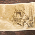 Lot 016 - Antique Photo Of A Group Of Tourists At The Base Of The Wawona Tunnel Tree, Yosemite National Park, California, Early 20th Century