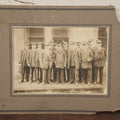 Lot 064 - Antique Boarded Occupational Group Photograph, Men In Uniform, Train Conductors, Note Losses To Board