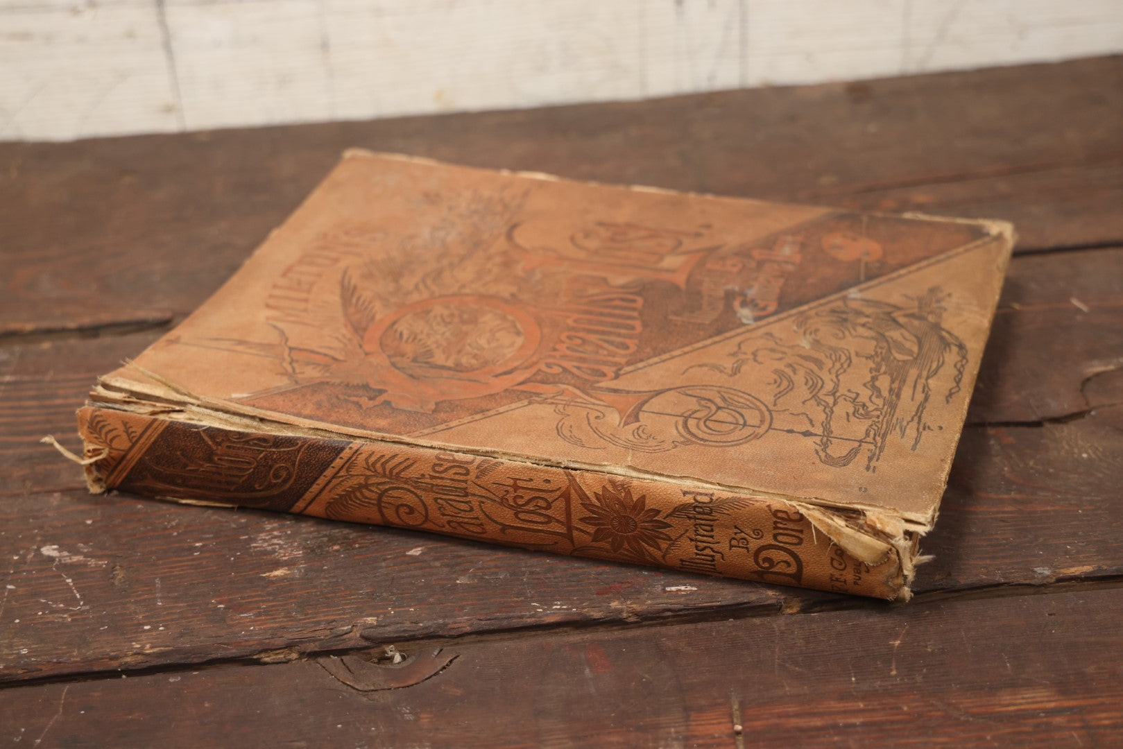 Lot 081 - John Milton'S "Paradise Lost" Antique Book Illustrated By Gustave Dore, Note Heavy Wear, Loose Pages