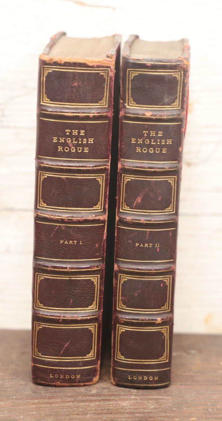 Lot 083 - "The English Rogue: Described In The Life Of Meriton Latroon [...] Being A Complete History Of The Eminent Cheats Of Both Sexes" Parts I And Ii, Late 19Th Century Facsimile Editions, By Richard Head