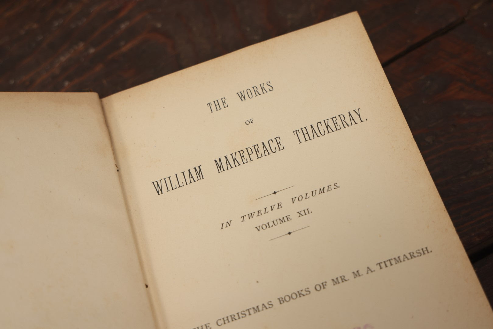 Lot 084 - "The Works Of William Makepeace Thackeray" Volume Ii, "The History Of Pendennis" And Volume  Xii, "The Christmas Books Of Mr. M.A. Titmarsh," Pair Of Antique Illustrated Books