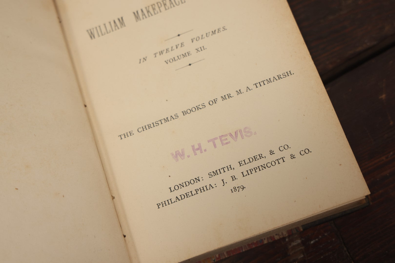 Lot 084 - "The Works Of William Makepeace Thackeray" Volume Ii, "The History Of Pendennis" And Volume  Xii, "The Christmas Books Of Mr. M.A. Titmarsh," Pair Of Antique Illustrated Books