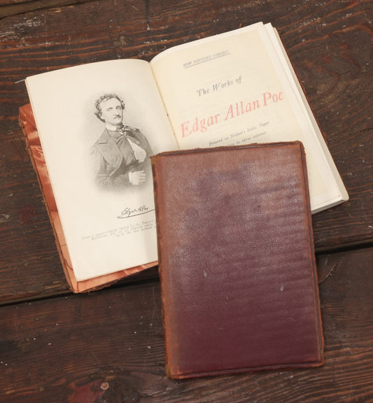 Lot 085 - "The Works Of Edgar Allan Poe" Pair Of Antique Books, A.S. Barnes & Company 1905 Editions, Volume I And Volume Iii