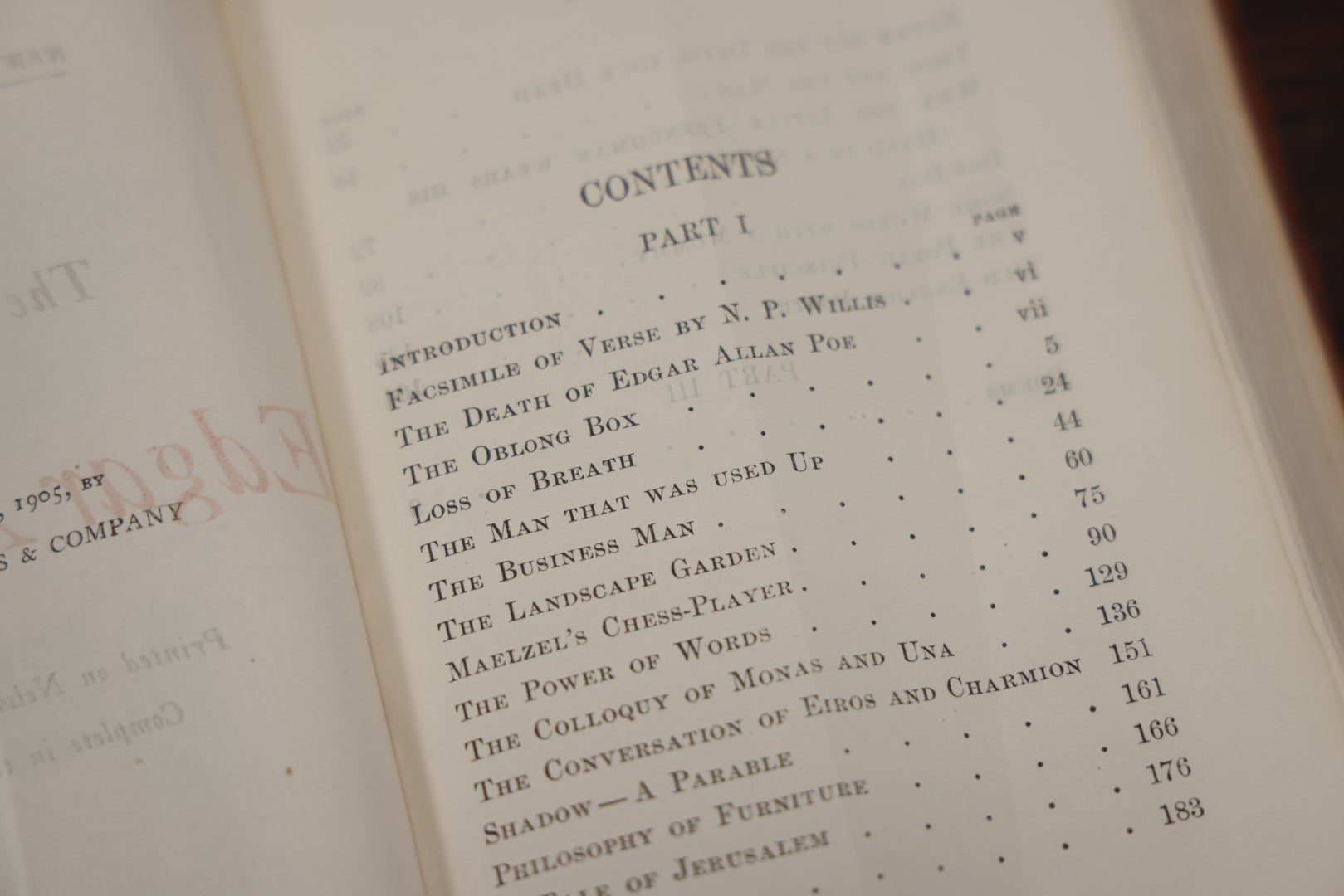 Lot 085 - "The Works Of Edgar Allan Poe" Pair Of Antique Books, A.S. Barnes & Company 1905 Editions, Volume I And Volume Iii
